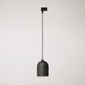 Schienenpendel mit Mini-Campana-Lampenschirm aus Keramik – Tafel-Schwarz