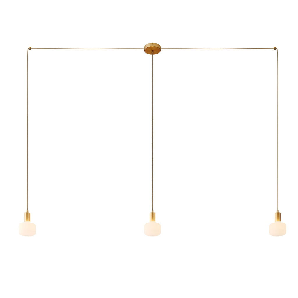 Spider – Mehrfach-Pendelleuchte mit 3 Abhängungen und Metallfinish – Satinbronze