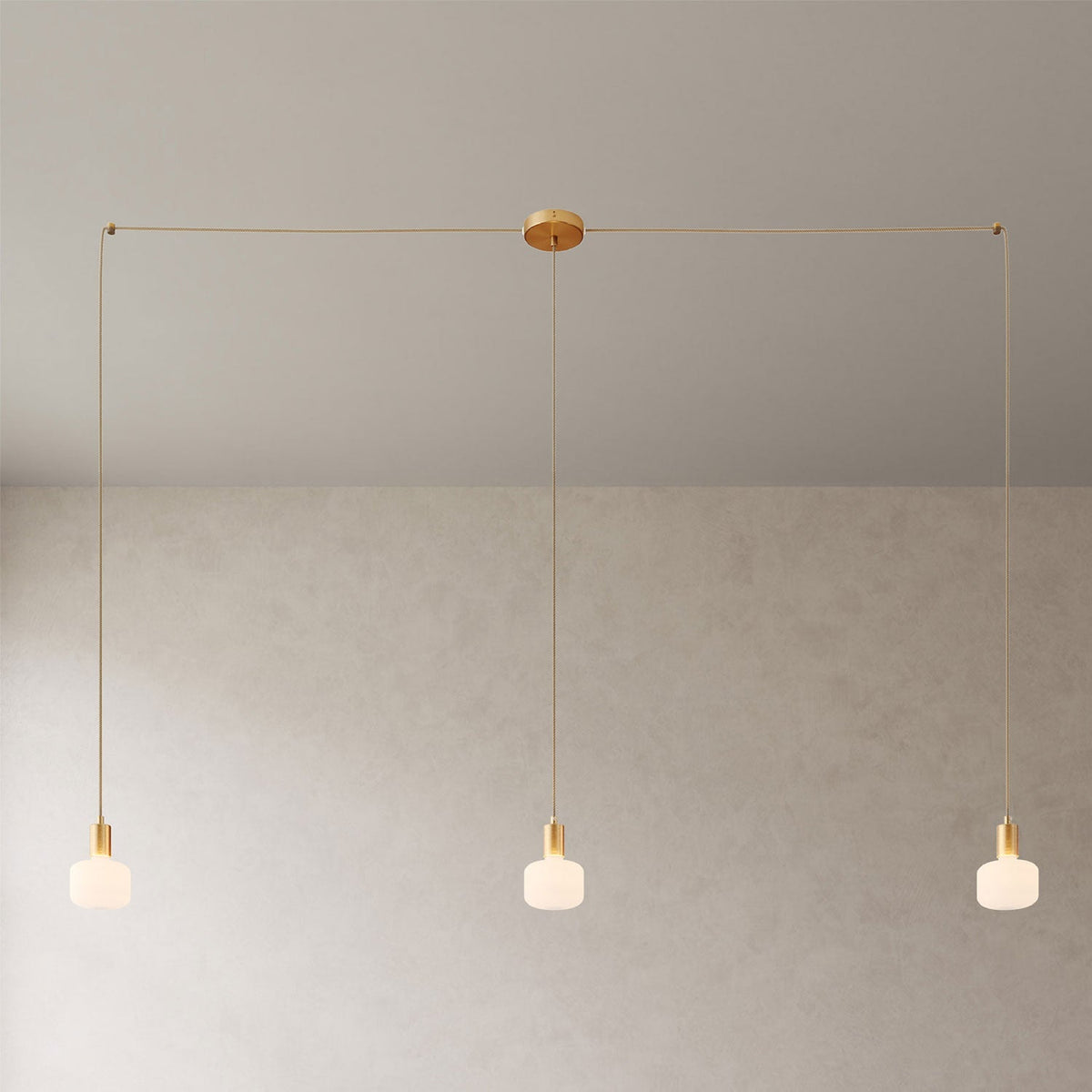 Spider – Mehrfach-Pendelleuchte mit 3 Abhängungen und Metallfinish – Satinbronze – Ansicht 3