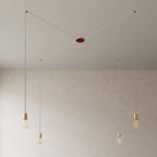 Spider – Mehrfachpendelleuchte mit 4 Abhängungen und Metallfinish – Satin-Bronze – Ansicht 3
