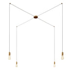 Spider – Mehrfachpendelleuchte mit 4 Abhängungen und Metallfinish – Satin-Bronze