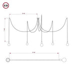 Spider – Pendelleuchte mit Mehrfachabgang (5-fach) und Metall-Details – Kupfer – Ansicht 5