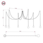 Spider – Mehrfach-Pendelleuchte mit 6 Abhängungen und Metall-Finish – Messing – Ansicht 5