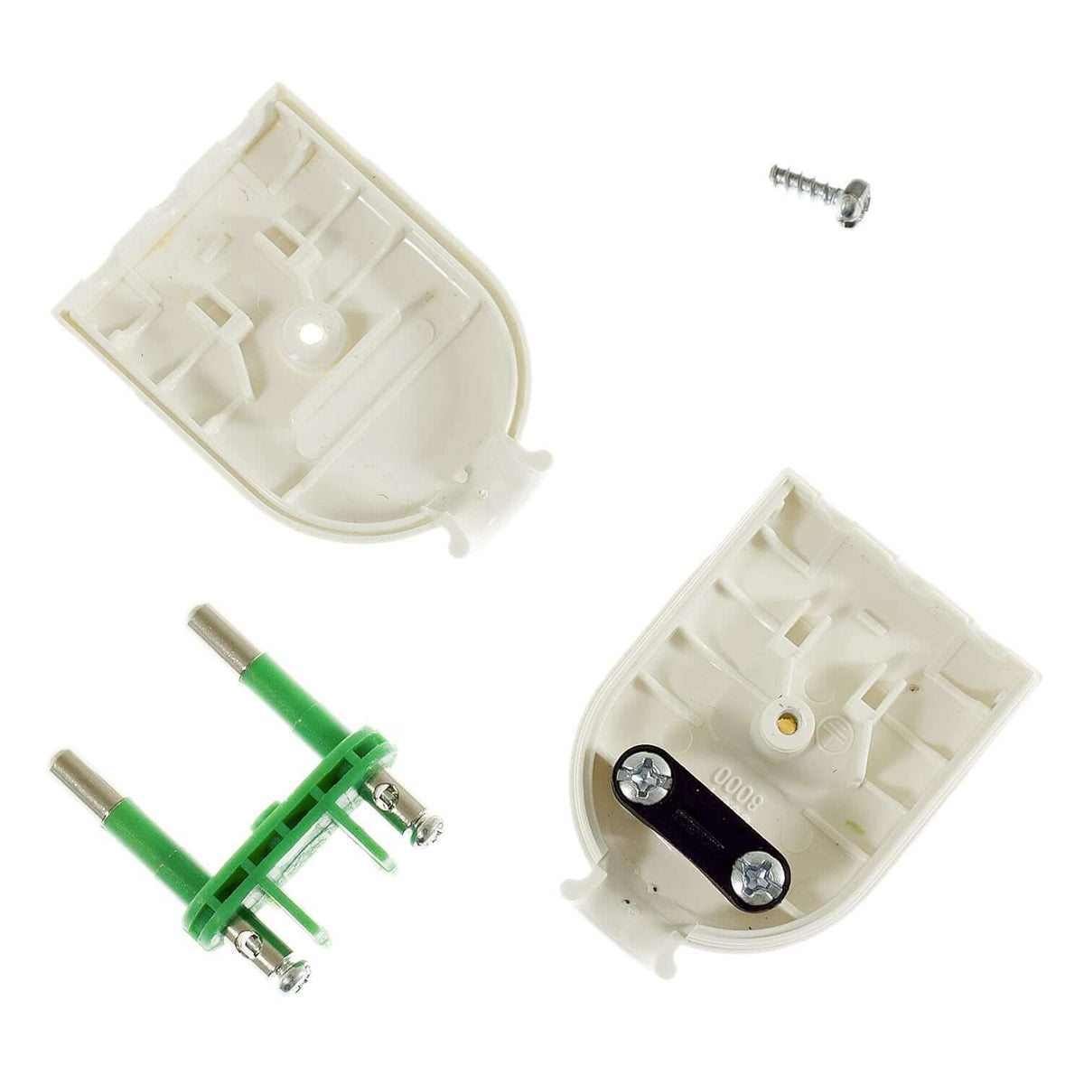 Stecker 2-polig 10A (klein) – IMQ – Made in Italy – Weiß – Ansicht 2
