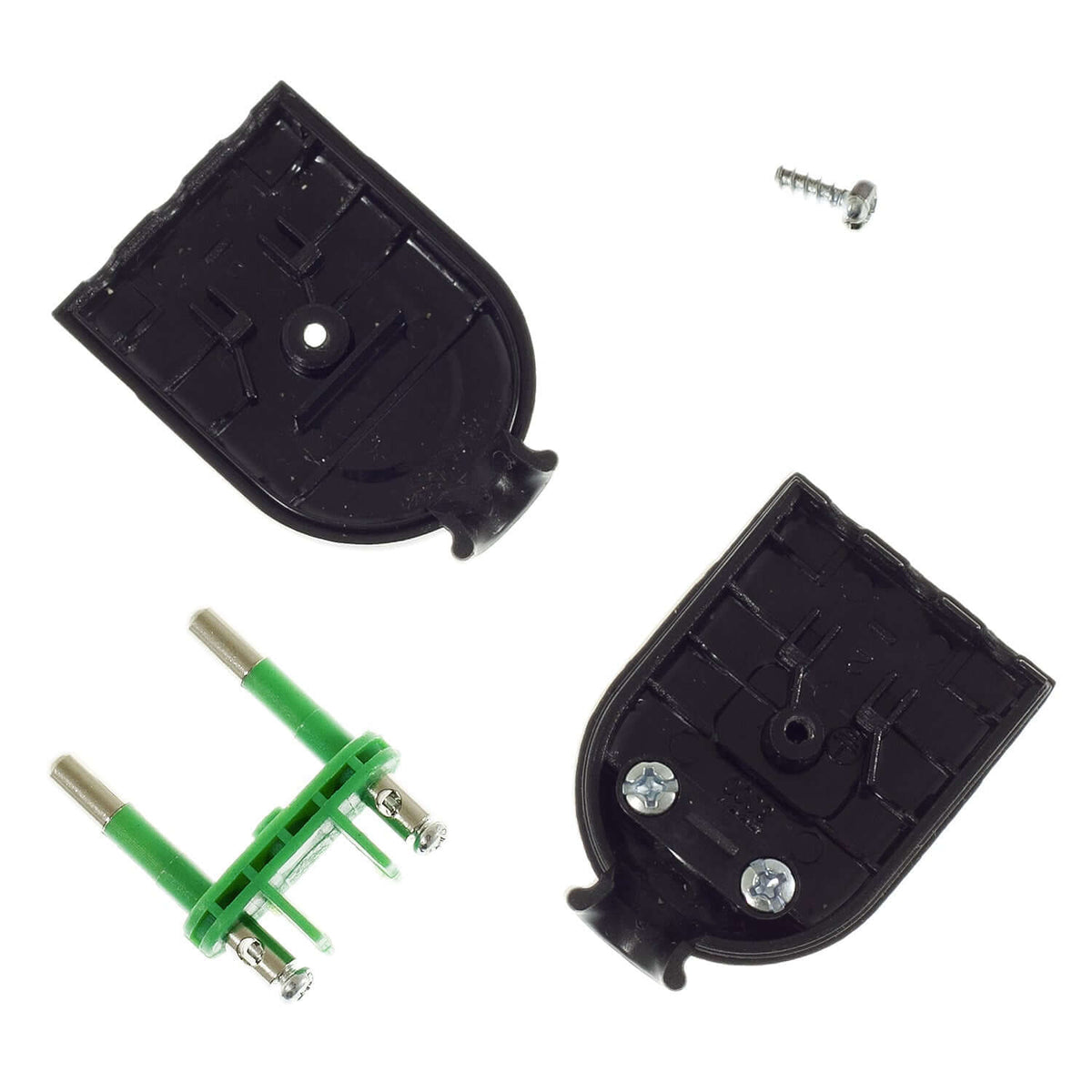 Stecker 2-polig 10A (klein) – IMQ – Made in Italy – Schwarz – Ansicht 2