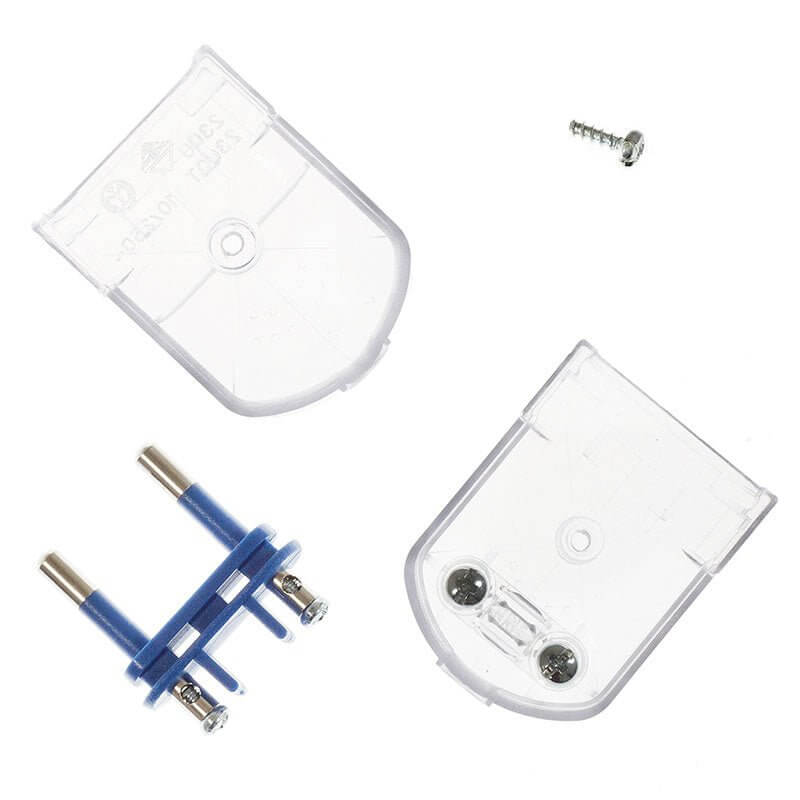 Stecker 2-polig 10A (klein) - IMQ - Made in Italy - Transparent – Ansicht 2