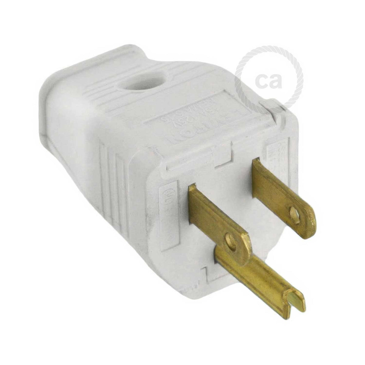 US-Stecker 3-polig – UL-zertifiziert – Weiß