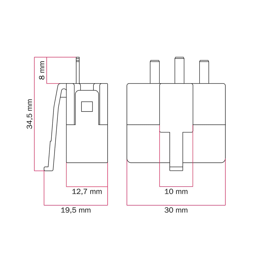 Stecker DCL 2P+T – Ansicht 2