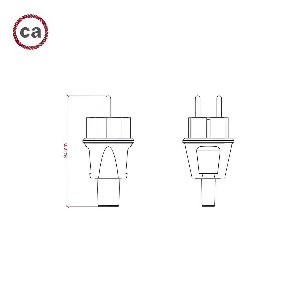 Französisch-Deutscher Stecker schwarz für Lumet Lichterketten-System – Ansicht 3