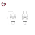 Französisch-Deutscher Stecker schwarz für Lumet Lichterketten-System – Ansicht 3