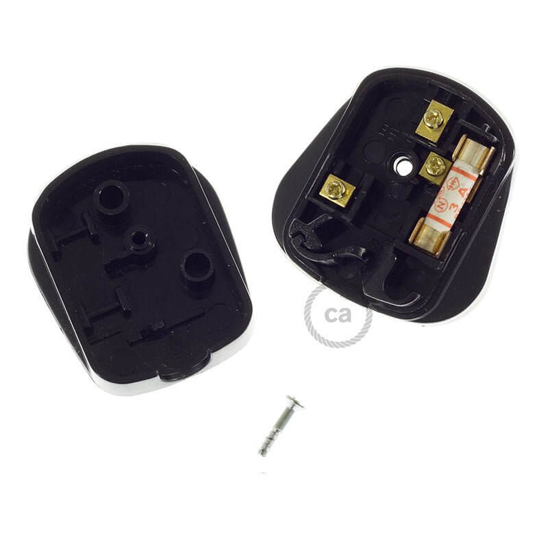 Englischer Stecker, 3-polig – Schwarz – Ansicht 2