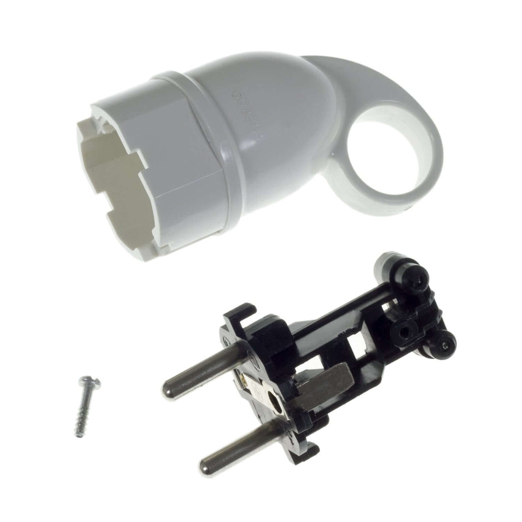 Schuko-Komfort-Stecker mit Ring 16A 250V – Weiß – Ansicht 5