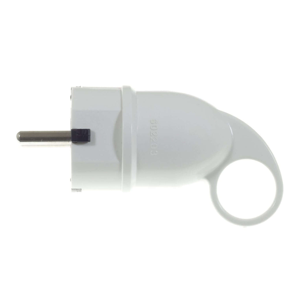 Schuko-Komfort-Stecker mit Ring 16A 250V – Weiß – Ansicht 4