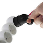 Komfort-Schukostecker mit Ring 16A 250V – Schwarz – Ansicht 2