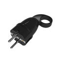 Komfort-Schukostecker mit Ring 16A 250V – Schwarz