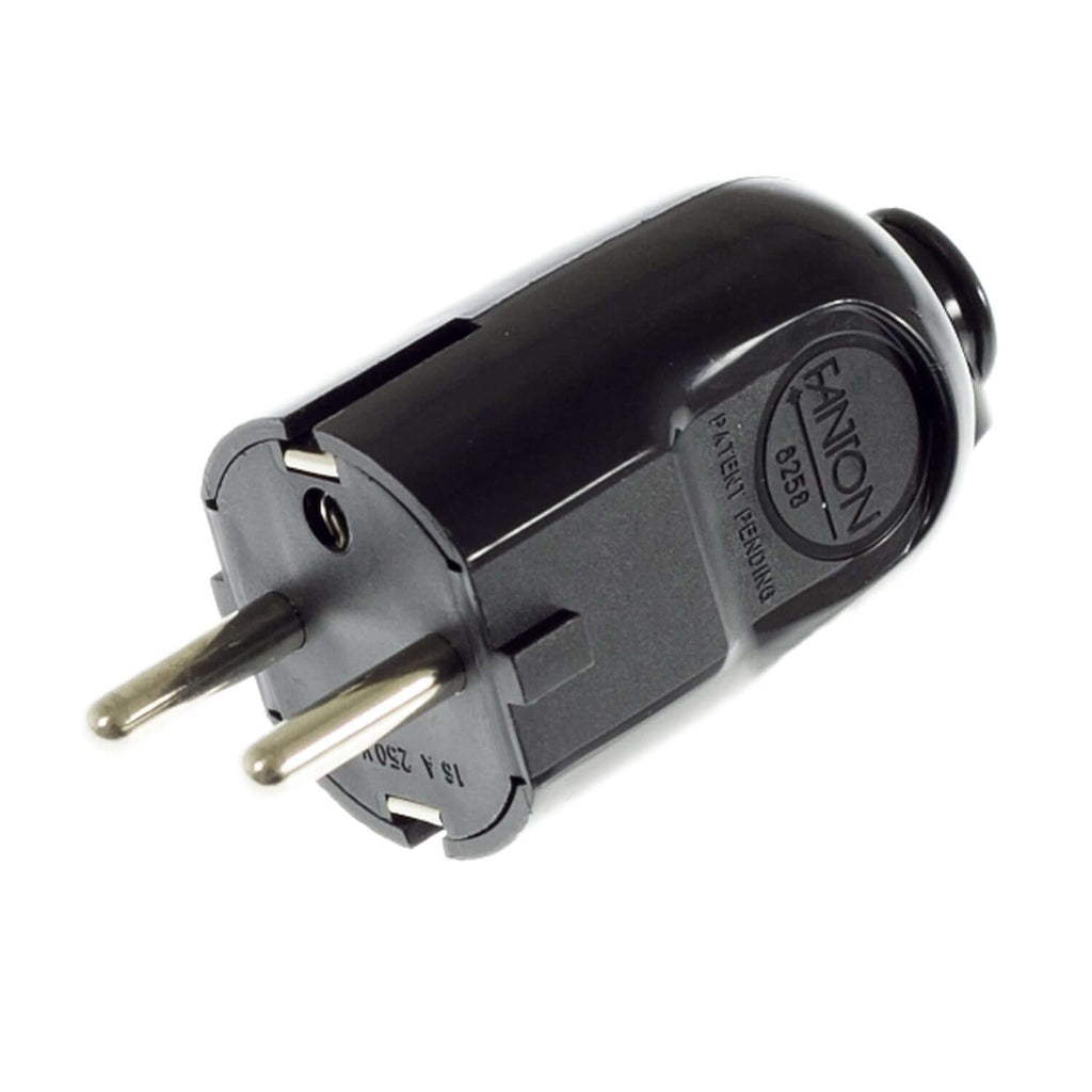 Schuko-Stecker – Made in Italy – Schwarz