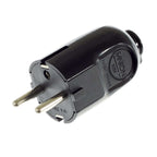 Schuko-Stecker – Made in Italy – Schwarz
