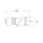 Schwarzer Schuko-Stecker 16A 250V IP44 für Außenbereich – System Modulair kompatibel – Schwarz – Ansicht 5