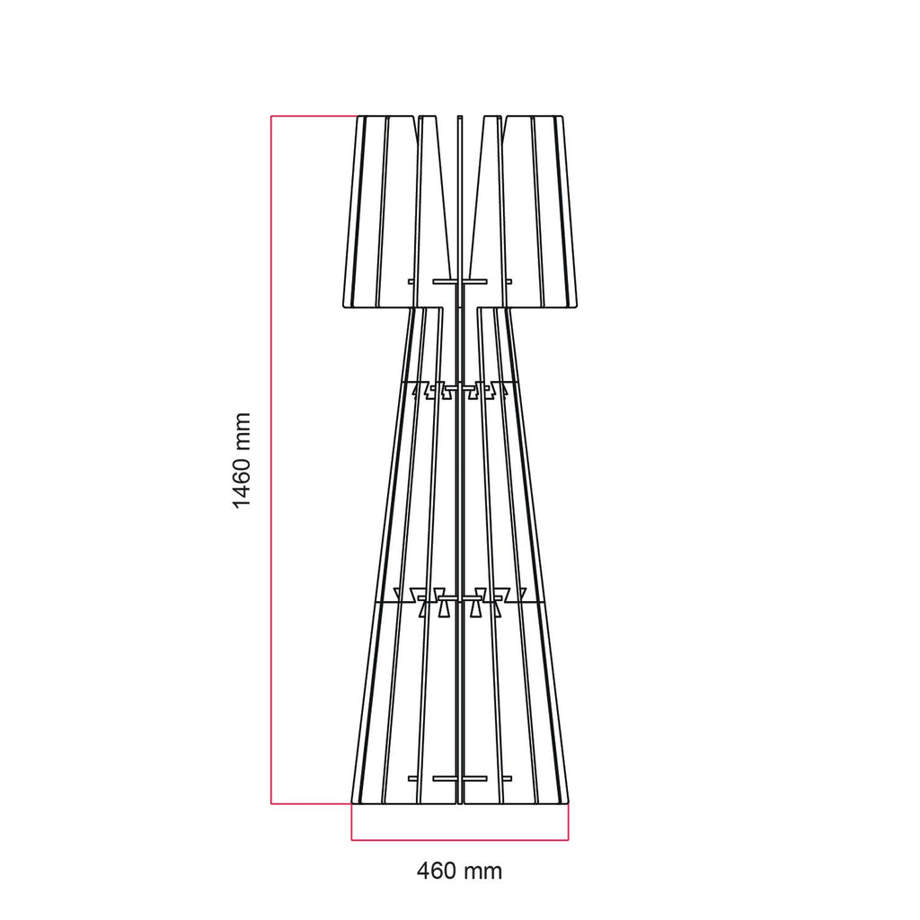 SHHINE Stehlampen-Gestell aus schallabsorbierendem Material – Taupe melange – Ansicht 4