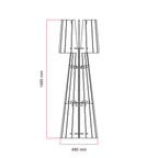 SHHINE Stehlampen-Gestell aus schallabsorbierendem Material – Taupe melange – Ansicht 4