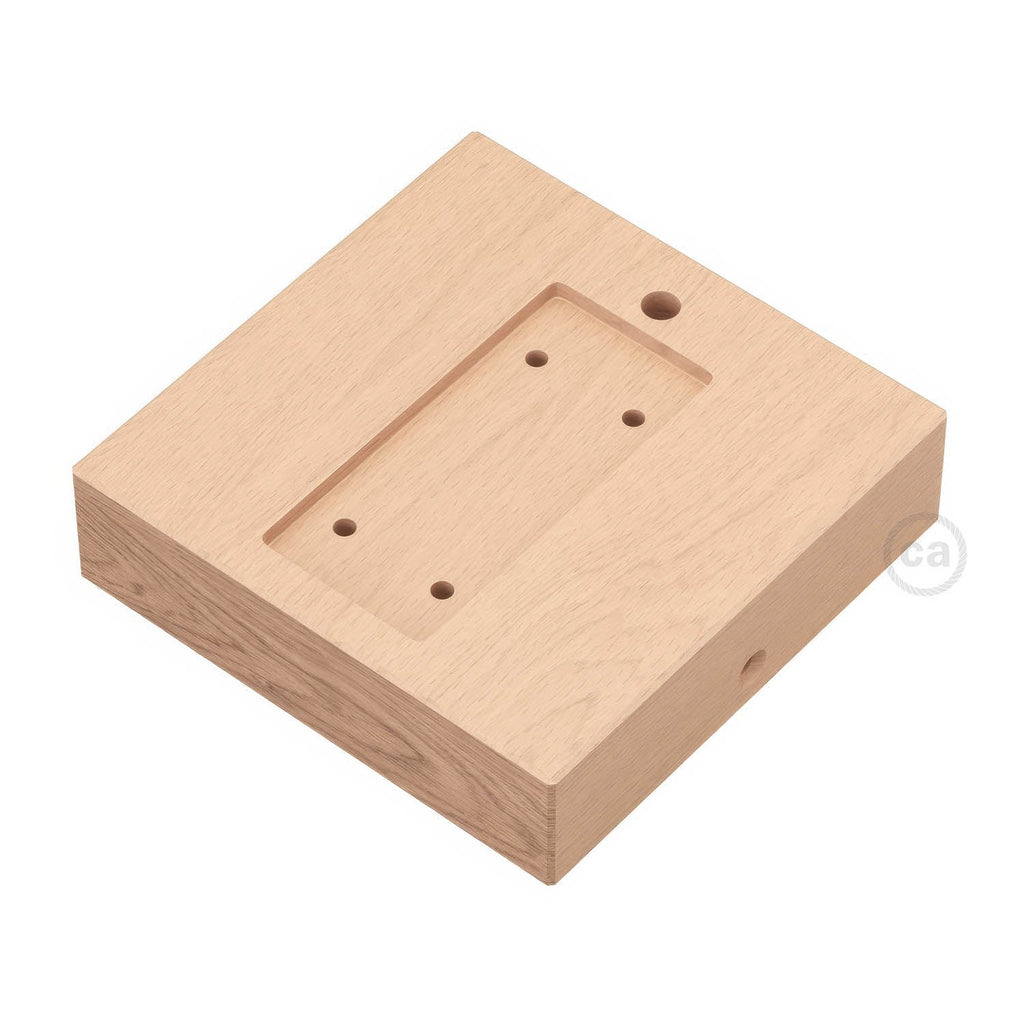 Quadratische Holzhalterung für Archet(To) – Natur