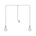 T-Snake Modulair Outdoor-Lampe IP65 mit 2 Lichtern und Baldachin – Zuckerblau