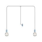 T-Snake Modulair Outdoor-Lampe IP65 mit 2 Lichtern und Baldachin – Zuckerblau