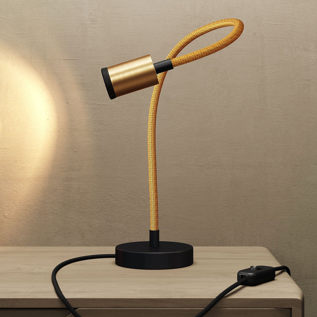 Table Flex GU1d0 verstellbare Tischleuchte mit Mini-LED-Spots – Satiniertes Bronze – Ansicht 2