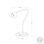 Table Flex GU1d0 schwenkbare Tischleuchte mit Mini-LED-Spot - Schwarz – Ansicht 5