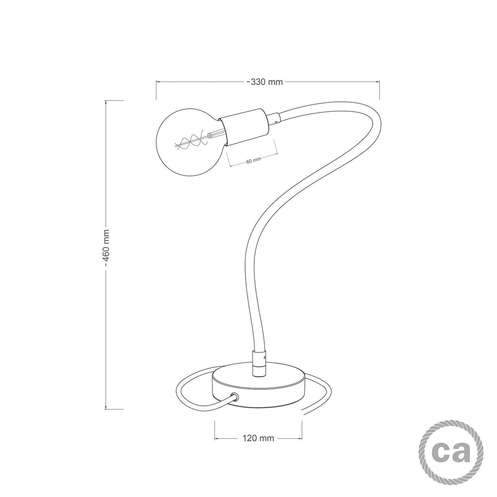 Table Flex Tischleuchte mit flexibel einstellbarem Licht – Mattweiß – Ansicht 5