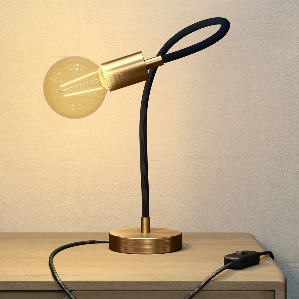 Table Flex schwenkbare Tischleuchte mit diffusem Licht – Satinbronze – Ansicht 2