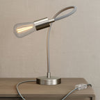 Table Flex schwenkbare Tischleuchte mit diffusem Licht – Satiniertes Titan – Ansicht 2
