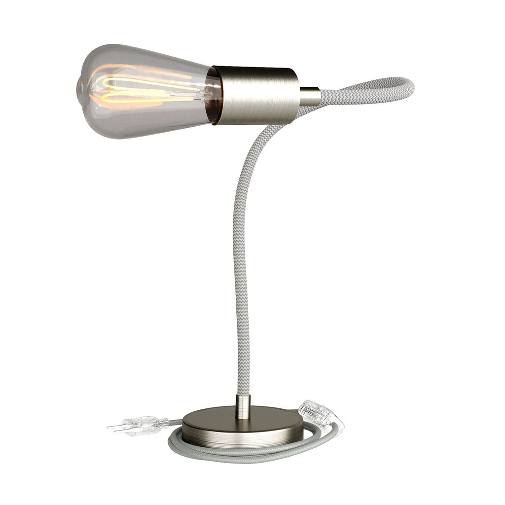 Table Flex schwenkbare Tischleuchte mit diffusem Licht – Satiniertes Titan