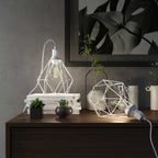 Table Snake – Plug-in-Lampe mit Käfigschirm Diamond – Weiß – Ansicht 2