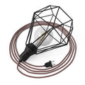 Table Snake – Plug-in-Lampe mit Lampenschirm im Diamond-Käfig – Schwarz