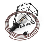 Table Snake – Plug-in-Lampe mit Lampenschirm im Diamond-Käfig – Schwarz