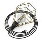 Table Snake – Stehlampe mit Diamond-Korb-Lampenschirm – Messing