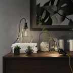 Table Snake – Stehlampe mit Diamond-Korb-Lampenschirm – Messing – Ansicht 2