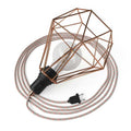 Table Snake – Plug-in-Lampe mit Lampenschirm Diamond-Käfig – Kupfer