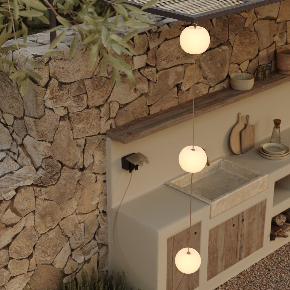 Abschlussterminal mit Ring - Marina - Desert brown – Ansicht 3