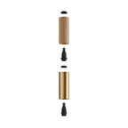 Tub-E14, Röhre aus Holz und Metall für Spot mit Doppelmessingfassung E14 – Neutral und satiniertem Bronze – Ansicht 2