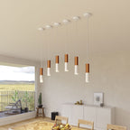 Tub-E14: Doppeltes Metallrohr für Spot mit Doppelring-E14-Lampenfassung – Mattweiß und Satiniertes Kupfer – Ansicht 5
