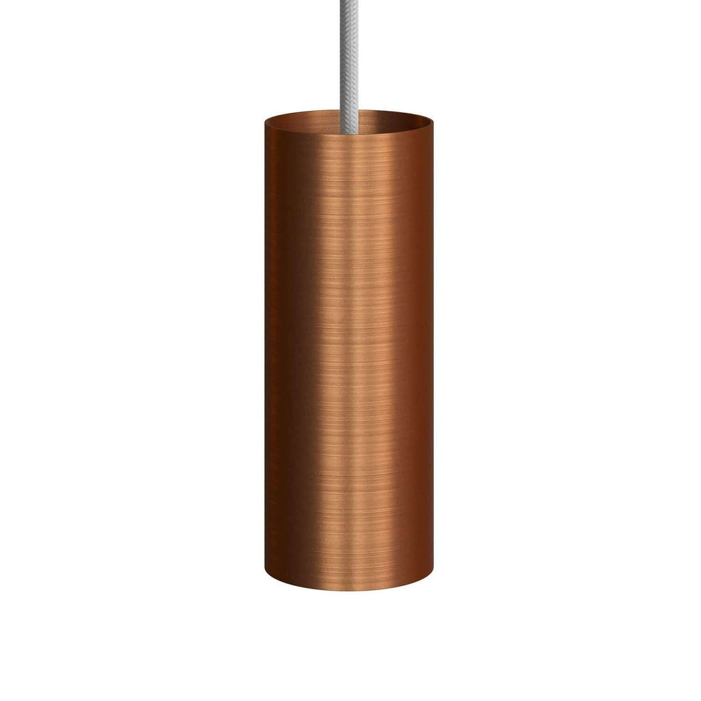 Tub-E14, Metallrohr für Strahler mit E14-Fassung und Doppelmutter – Satiniertes Kupfer