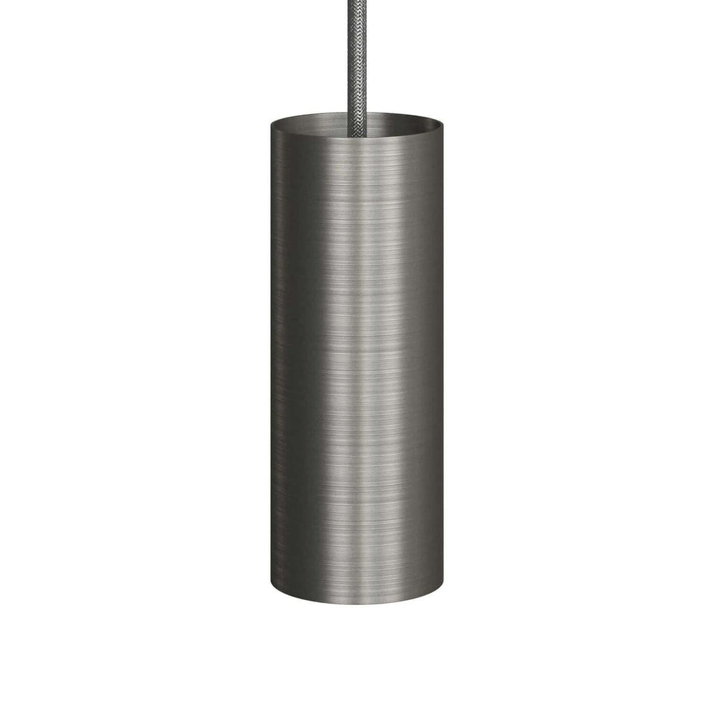 Tub-E14, Metallröhre für Spot mit E14-Doppelringfassung – Satin-Titan