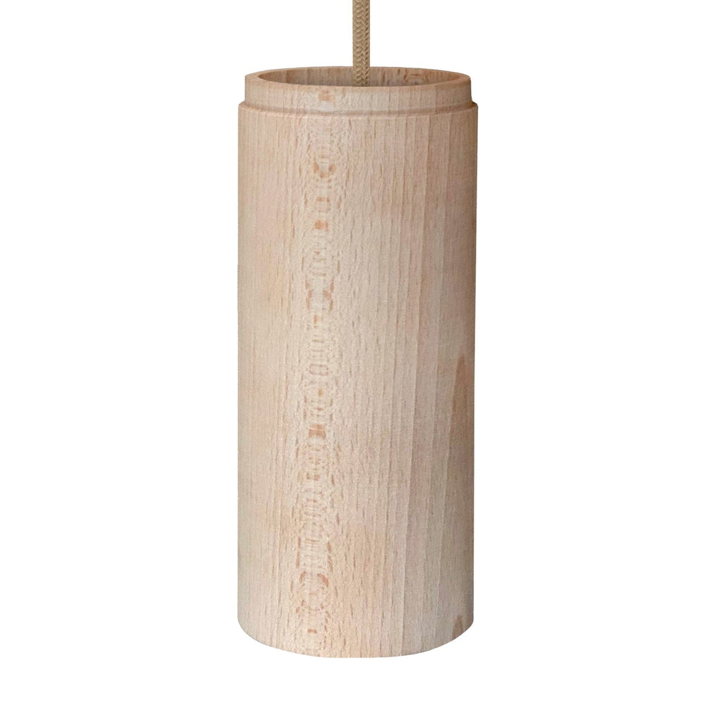 Tub-E27, Lampenschirm aus Holz für Spotleuchte mit E27-Doppelringfassung - Natur