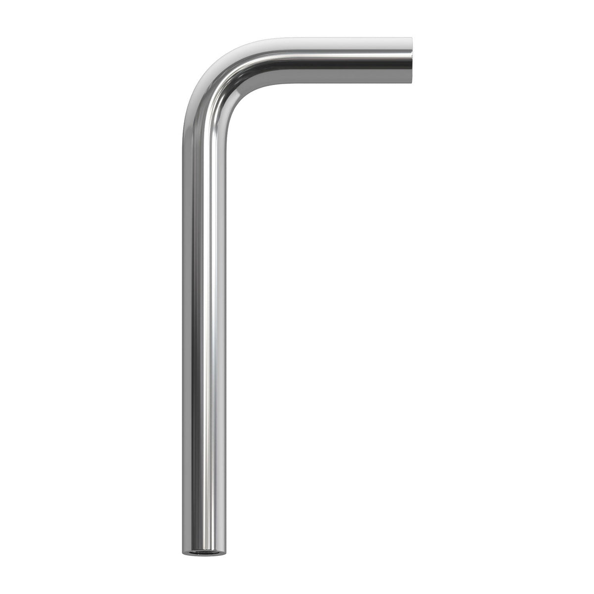 Gebogenes Verlängerungsrohr 14 cm aus Metall – Chrom