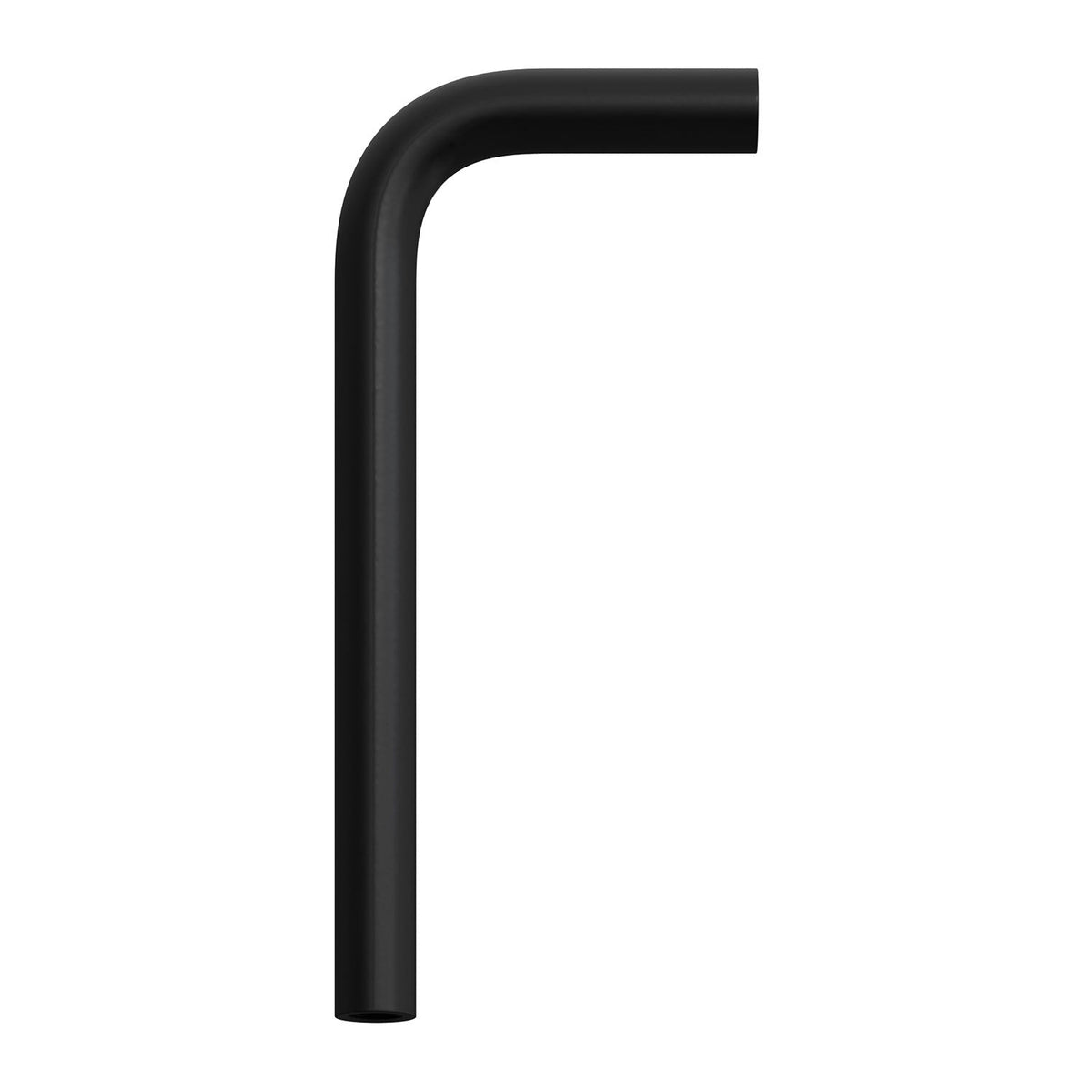 Gebogenes Verlängerungsrohr 14 cm aus Metall – Schwarz
