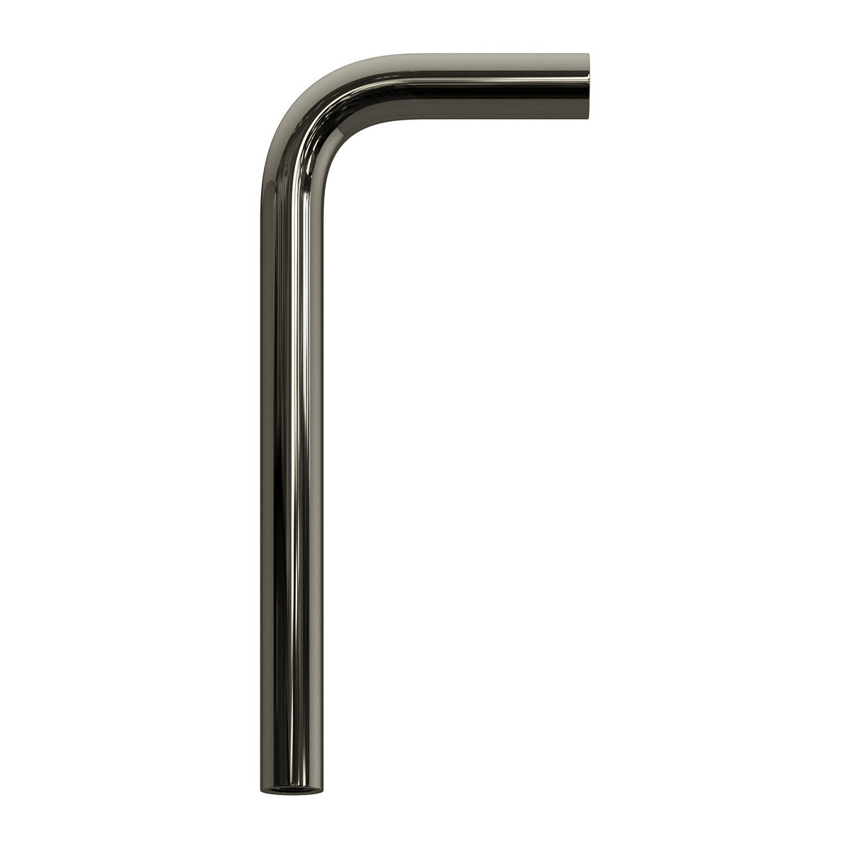Gebogenes Verlängerungsrohr 14 cm aus Metall - Perlschwarz