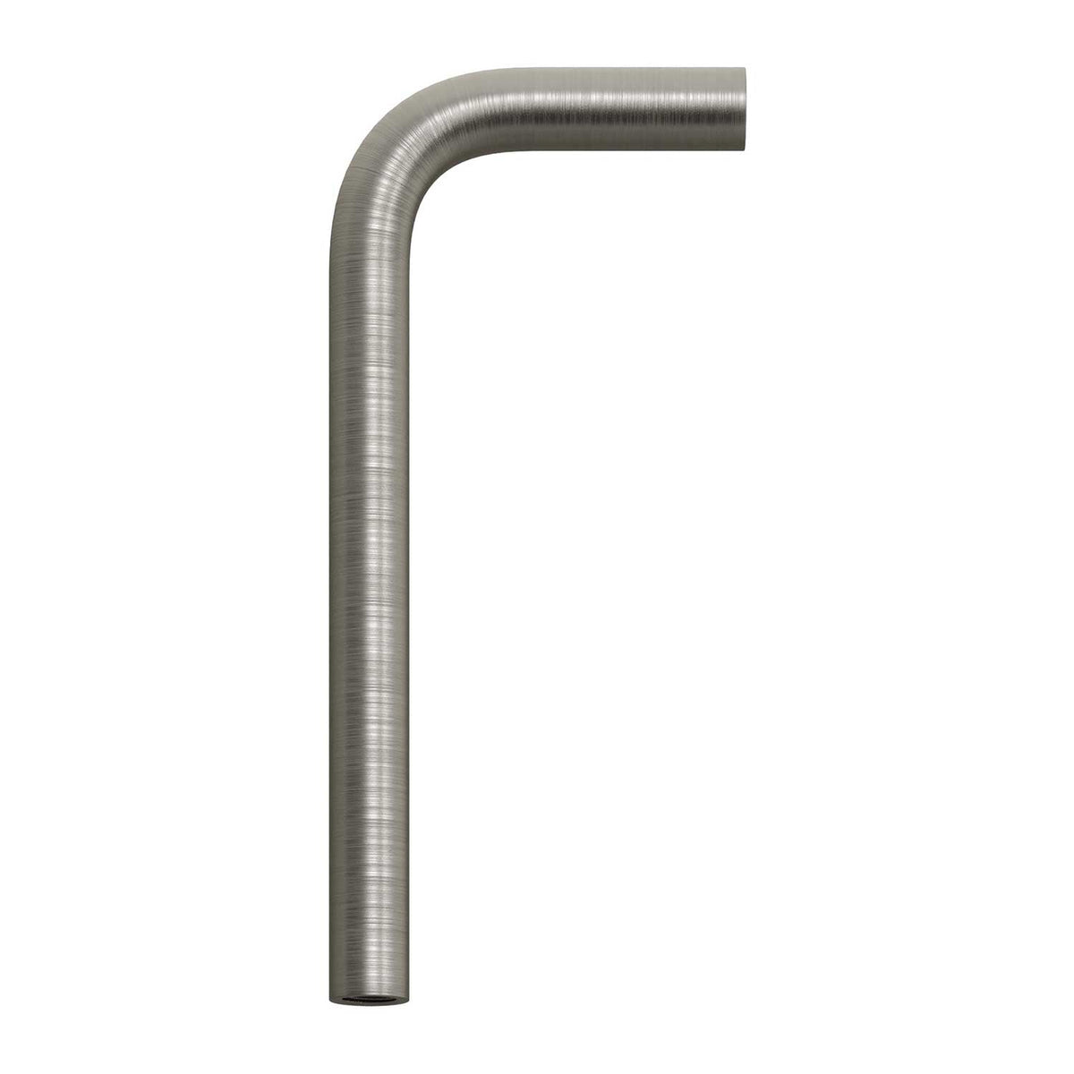 Gebogenes Verlängerungsrohr 14 cm aus Metall – Mattes Titan