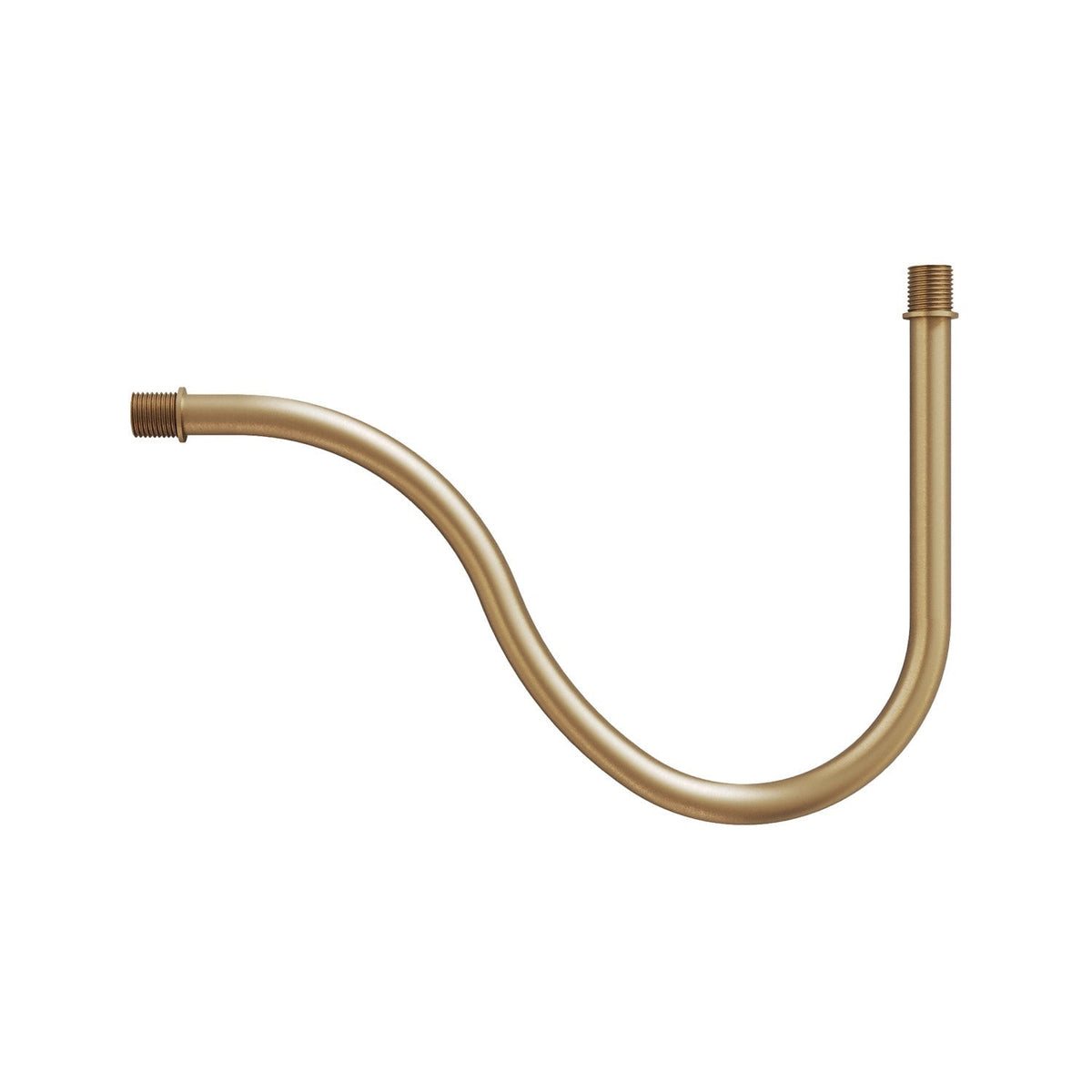 Gebogenes S-Verlängerungsrohr für Lampen, 16,5 cm aus Metall – Satin-Bronze